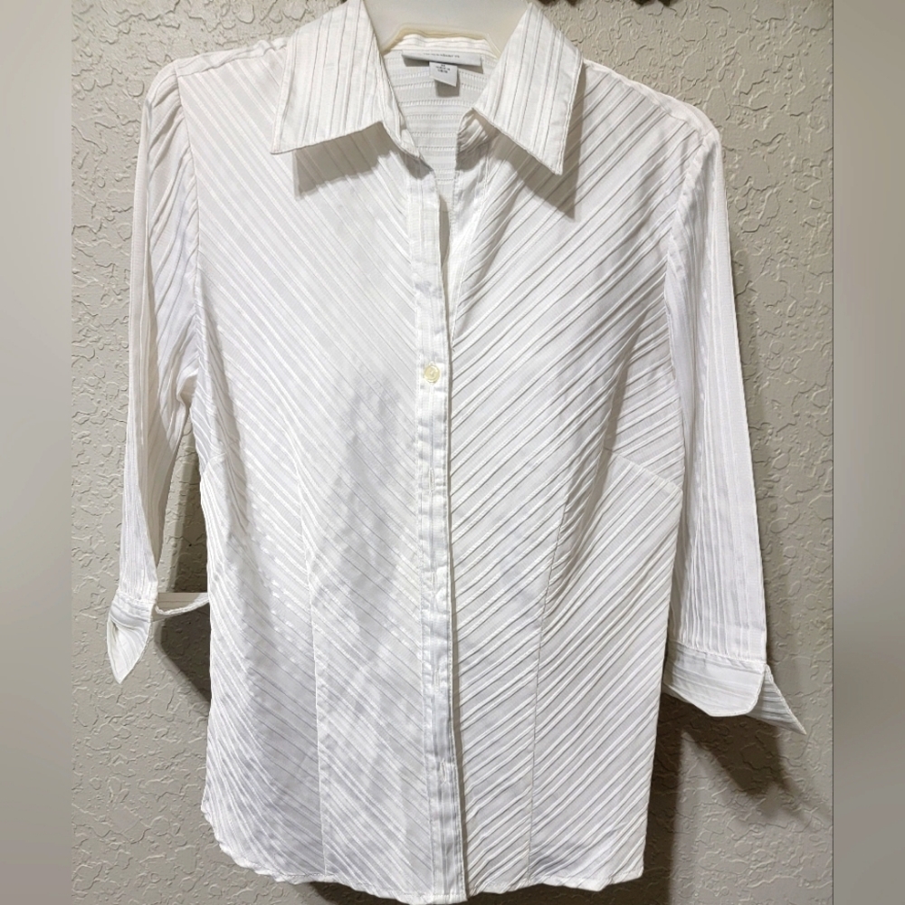Creme button down blouse